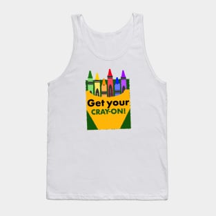 Get your Cray-On Funny Teacher First Day of School Shirt Tank Top